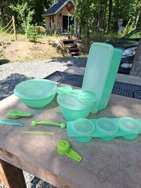 Jadeite Vintage Tupperware Lot Of 10 Mint Green 70s Celery Lettuce Colender